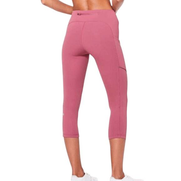 LULULEMON ATHLETICA Speed Up Crop (21') In Moss Rose Size 4 - Picture 3 of 7